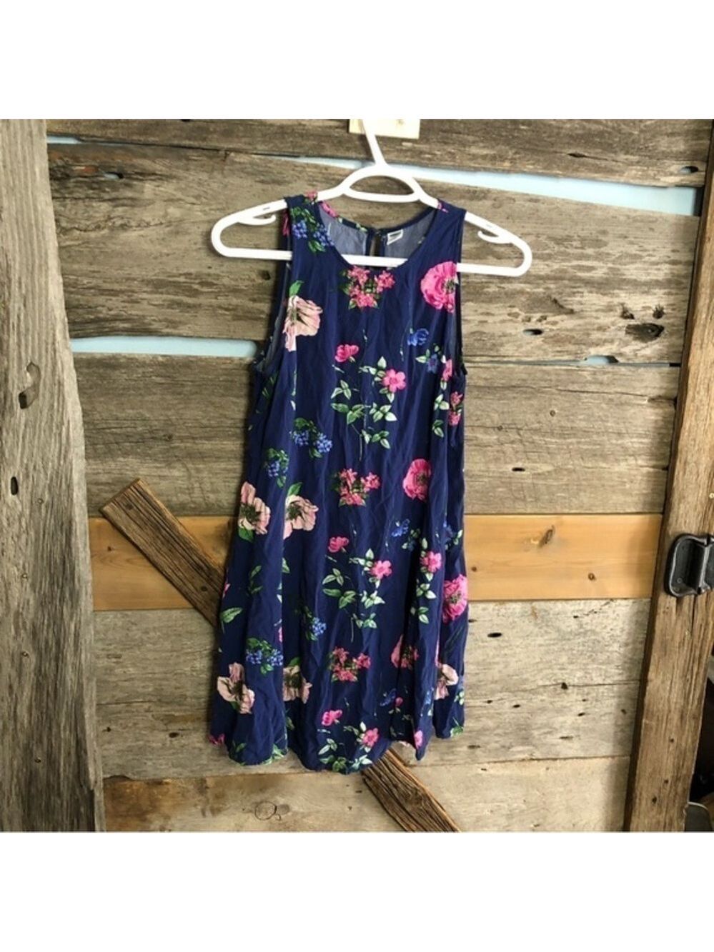OLD Navy Size Small Navy Floral Sleeveless Dress